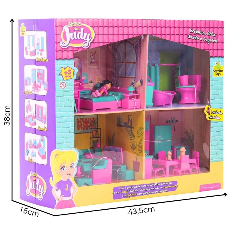 Playset Casa Completa Da Judy 0447 - Samba Toys - Playsets